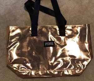 Pink by Victoria Secret pink gold tote bag
